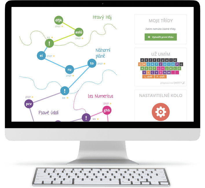 Výuka psaní všemi deseti pro školy - online zábavnou formou